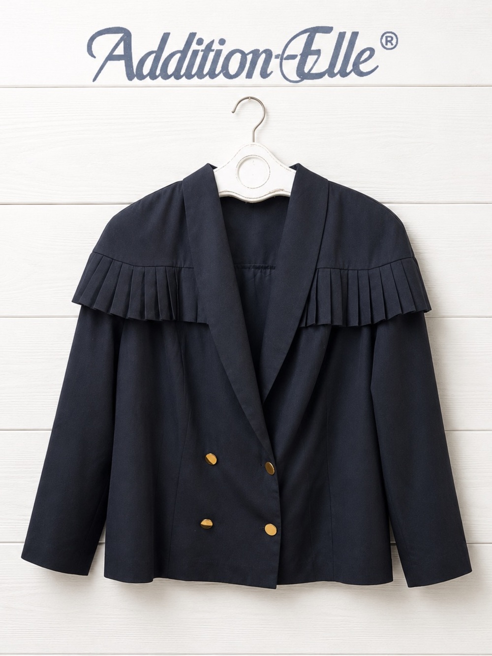 BLACK ADDITION ELLE PLEATED TRIM BLAZER JACKET SIZE 20W